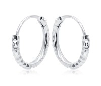 Silver Hoop Earring HO-2543